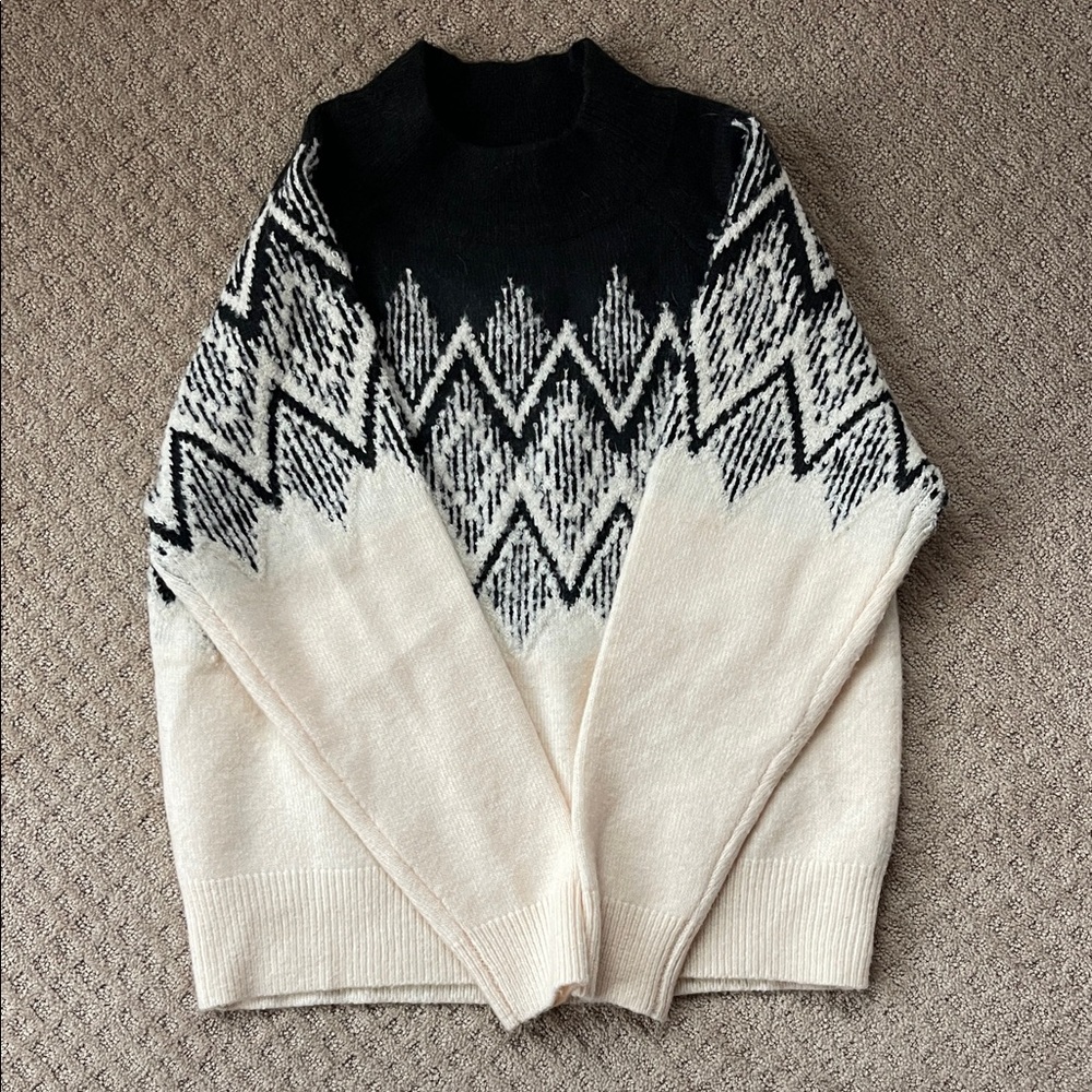 Varley Monochrome Patterned Crewneck Sweater